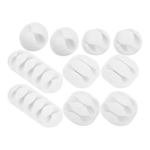 10Pcs Skrivbordskabelhantering Plast Kabelorganizer Kabeltillbehör