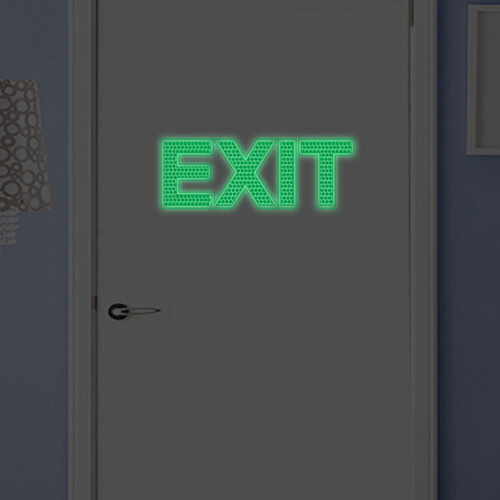Exit Luminösa Vägghäfta Nödutgång 6,5 X 19 Cm 2