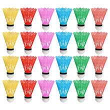 24Pcs Plastpuck Färgglad Badmintonboll Lättvikt