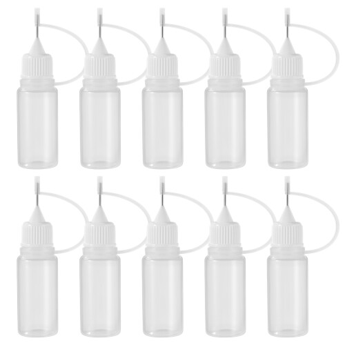 10St 10 Ml Nälspets Limflaskor Med Vätskenålar För Diy, Flaskor