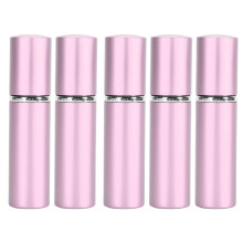 (Roseate) 5pcs 10ml Flat Top Glass Spray Bottles Empty Black