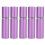 (Violet) 5pcs 10ml Flat Top Glass Spray Bottles Empty Black 1