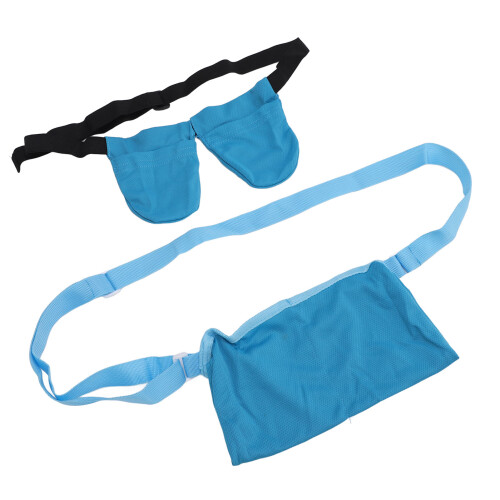 (Blue) Adjustable Mastectomy Drain Holder with Shower Bag Blue 2
