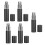 (Black) 5pcs 10ml Flat Top Glass Spray Bottles Empty Black 4