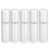 (Silver) 5pcs 10ml Flat Top Glass Spray Bottles Empty Black 3