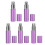 (Violet) 5pcs 10ml Flat Top Glass Spray Bottles Empty Black 2