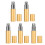 (Gold) 5pcs 10ml Flat Top Glass Spray Bottles Empty Black 2