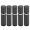 (Black) 5pcs 10ml Flat Top Glass Spray Bottles Empty Black 3