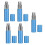 (Blue) 5pcs 10ml Flat Top Glass Spray Bottles Empty Black 4