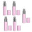 (Roseate) 5pcs 10ml Flat Top Glass Spray Bottles Empty Black 4