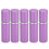 (Violet) 5pcs 10ml Flat Top Glass Spray Bottles Empty Black 3
