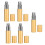 (Gold) 5pcs 10ml Flat Top Glass Spray Bottles Empty Black 4