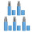 (Blue) 5pcs 10ml Flat Top Glass Spray Bottles Empty Black 2