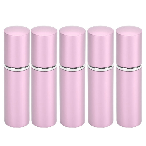 (Roseate) 5pcs 10ml Flat Top Glass Spray Bottles Empty Black 2