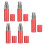 (Red) 5pcs 10ml Flat Top Glass Spray Bottles Empty Black 4