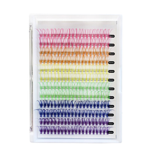 Farbige Wimpern-Kits mit Kleber, Versiegelung, Pinzette 2