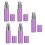 (Violet) 5pcs 10ml Flat Top Glass Spray Bottles Empty Black 4