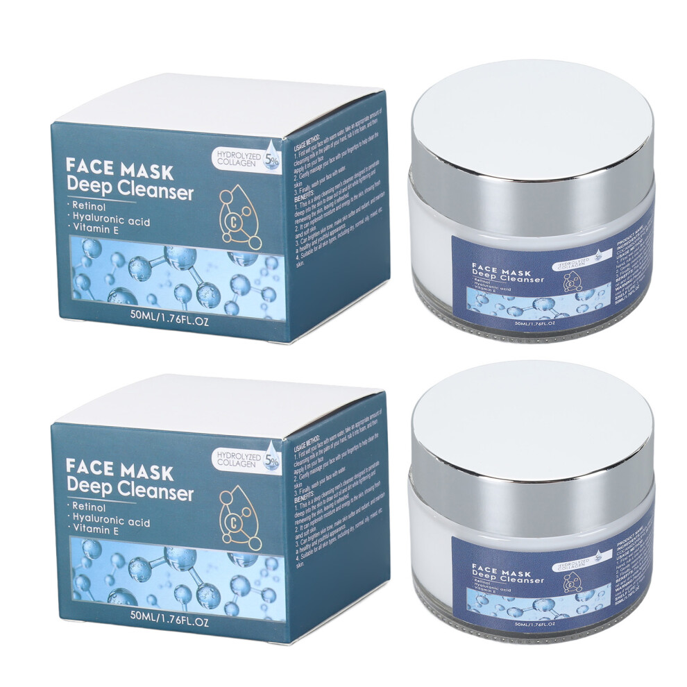 2Pcs 50ml Man Cleansing Mask Pore Blackhead Reduction Hydrating