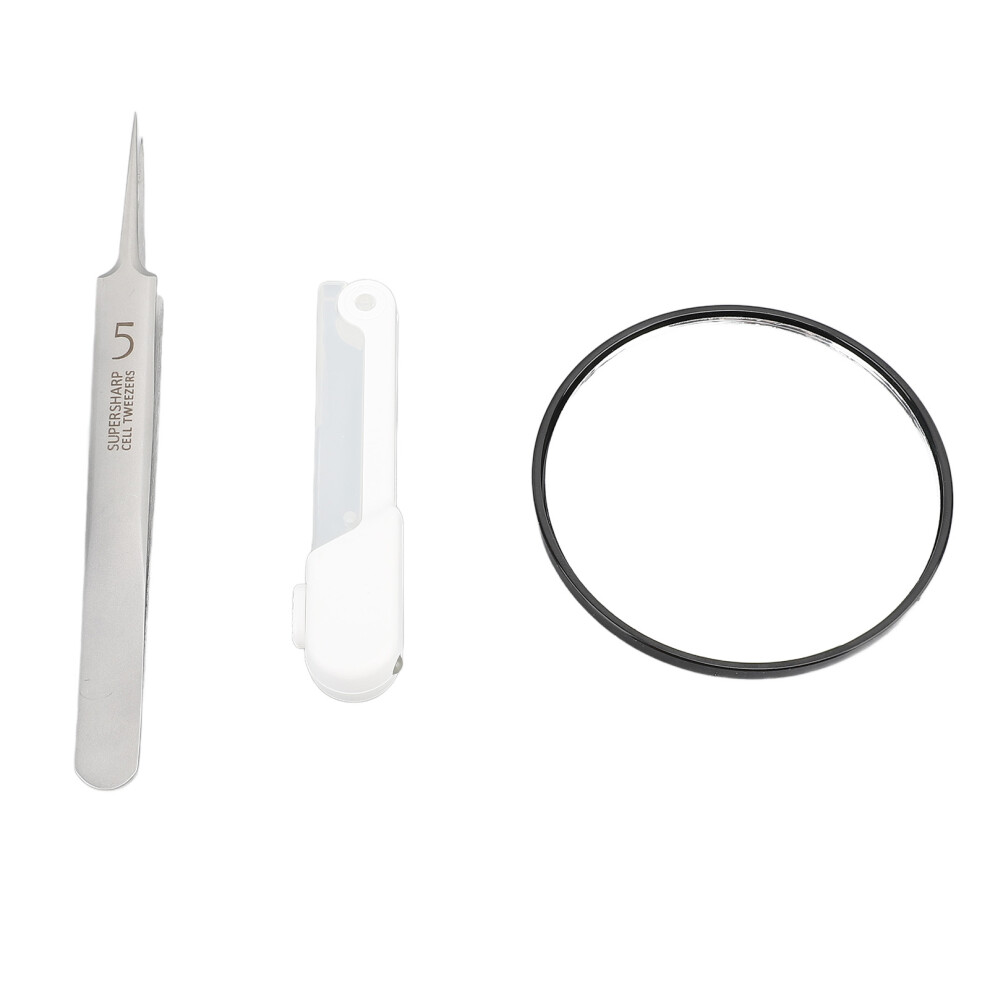 Blackhead Tweezers LED Light 5X Mirror Precision Extractor