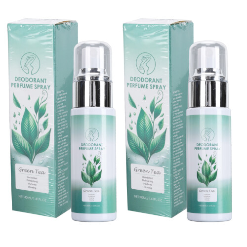 2x Achseldeodorant-Spray 40ml Grüntee-Duft, langanhaltend