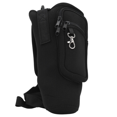 Wasserflaschen-Träger mit Handyfach, schwarz, 30oz 2