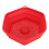 Red Silicone Microwave Splatter Cover Handle Collapsible 1