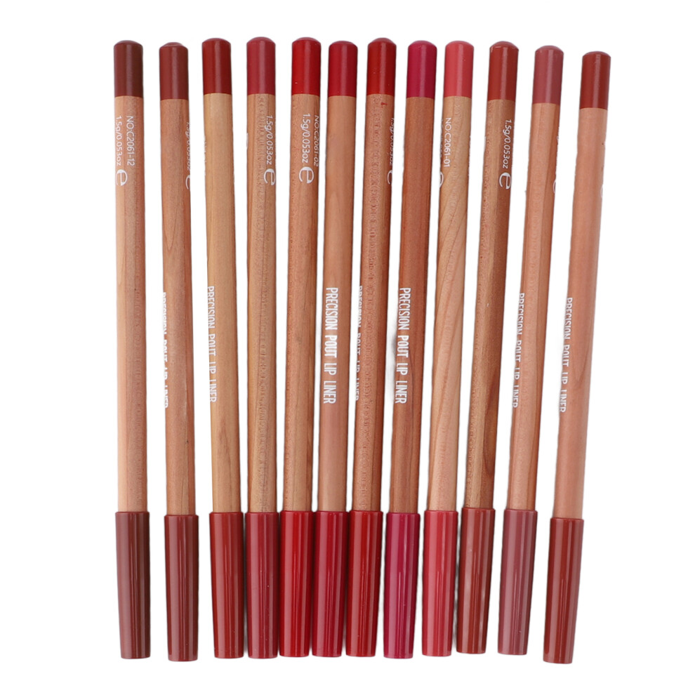 12 Colors Matte Lip Liner Waterproof Long Lasting Lip Pen Makeup Kit