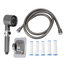 Handduschkopf Turbo 3 Gänge Hochdruck Filter Grau