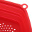 Red Silicone Microwave Splatter Cover Handle Collapsible 2