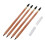 4pcs waterproof eyebrow pencil dual head black coffee brown grey 3