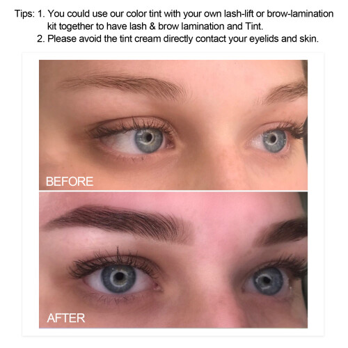 EELHOE Semi-permanent Eyebrow & Eyelash Dye Kit Waterproof 2