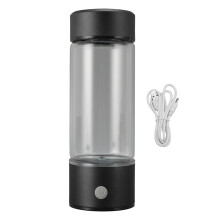 (Black) Bottiglia Acqua Idrogeno 450ml Generatore Portatile per Bere