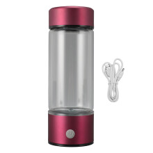 (Rose Red) 450ml Portable Hydrogen Water Bottle Generator