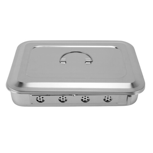 Edelstahl-Nagelart-Organizer mit Deckel und Griff