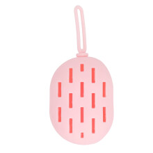 (Pink) Silicone Makeup Sponge Holder Shatterproof Washable Red