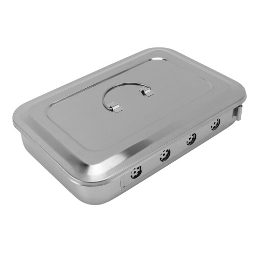 Edelstahl-Nagelart-Organizer mit Deckel und Griff 2