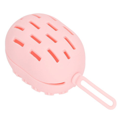 (Pink) Silicone Makeup Sponge Holder Shatterproof Washable Red 2