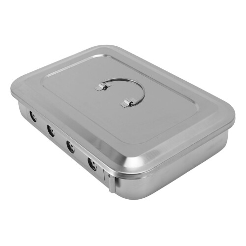 Edelstahl-Nagelart-Organizer mit Deckel und Griff 1