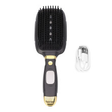 Photon Rood LED Haar Groei Kam Microstroom Scalp Massage Zwart