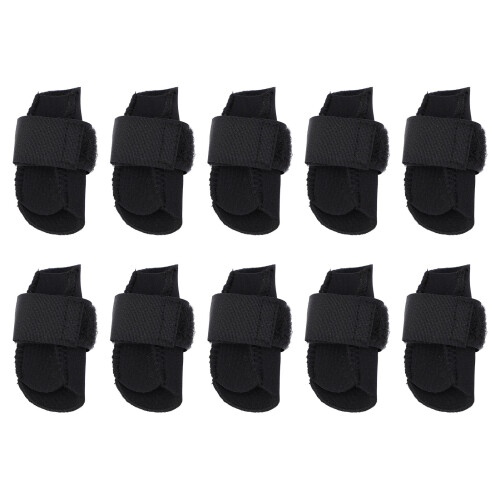 (M) 10pz Supporto Dito Compressione Regolabile Nero M