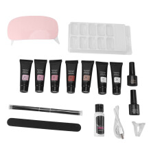 UV-Nagellack-Set 20ml mit Basis/Top Coat & 7 Farben