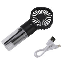 (Black) USB-Handventilator Mini leise 4 Stufen wiederaufladbar schwarz