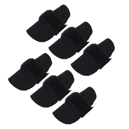 (M) 10pz Supporto Dito Compressione Regolabile Nero M 1