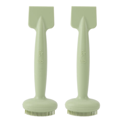 (Green) 2 Pezzi Applicatore Maschera Silicone Doppia Testina Blu
