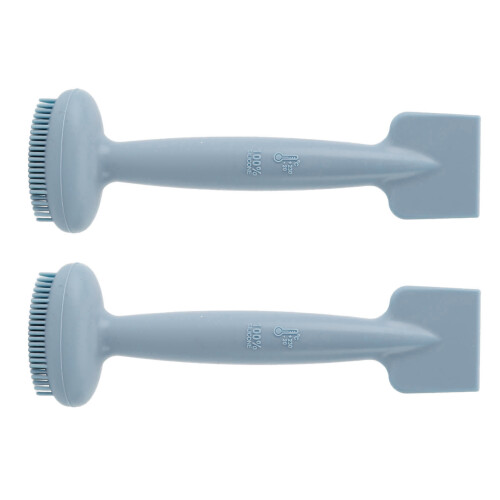 (Blue) 2x Silikon-Maske-Applikator, doppelseitig, wiederverwendbar, blau 2