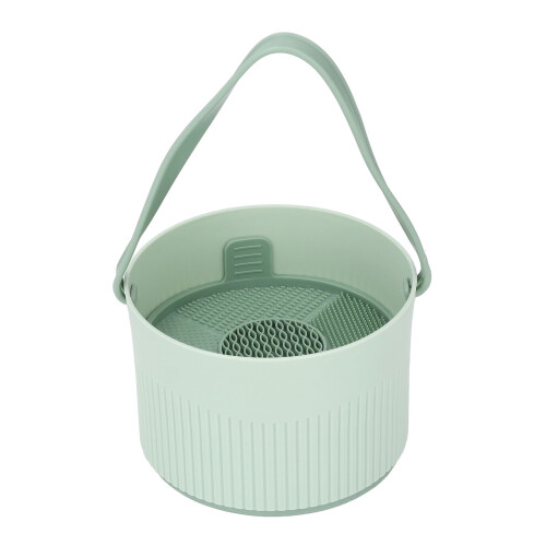 3-in-1 Silikon-Make-up-Pinselreiniger mit Halterung grün 2