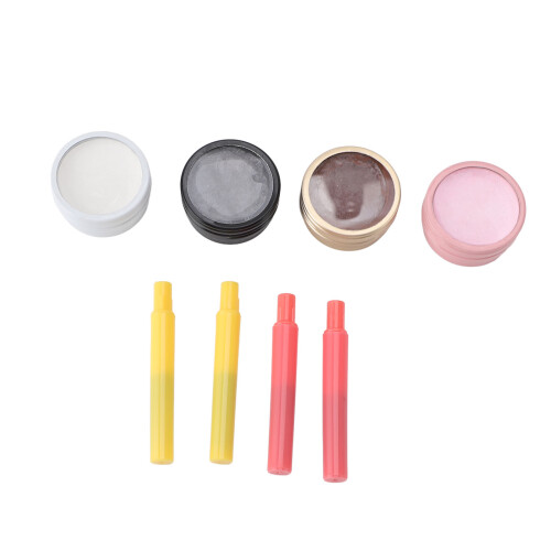 4x Brow Paste Wasbaar Wit Zwart Roze Bruin 10g