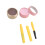 (Pink and Brown) 2Pcs Eyebrow Mapping Paste Washable White Black 20g 4