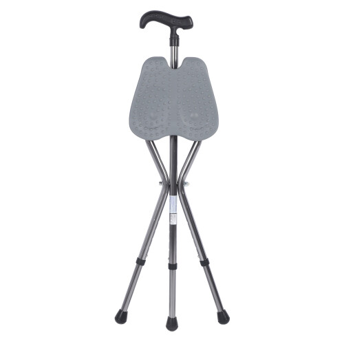 Folding Aluminum Seat Cane for Seniors