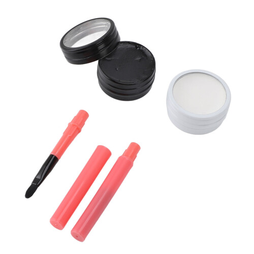 (White and Black) 2Pcs Eyebrow Mapping Paste Washable White Black 20g 1